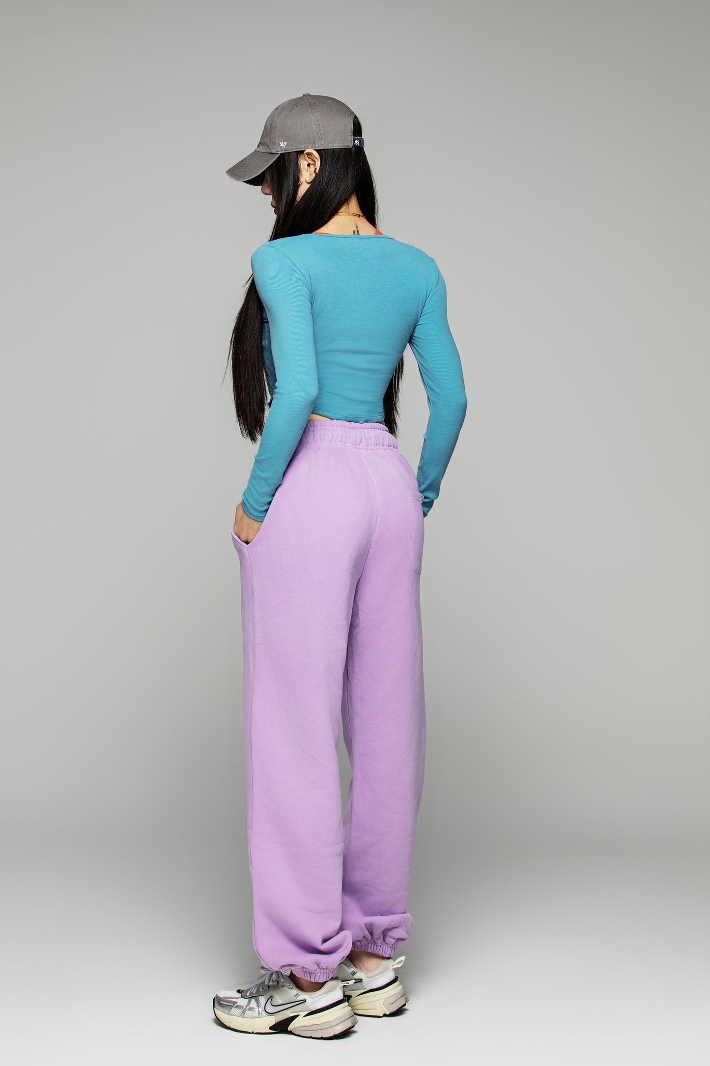 Reyna Women's Athleisure Set – Fitted Long Sleeve Top & Relaxed Jogger Pants