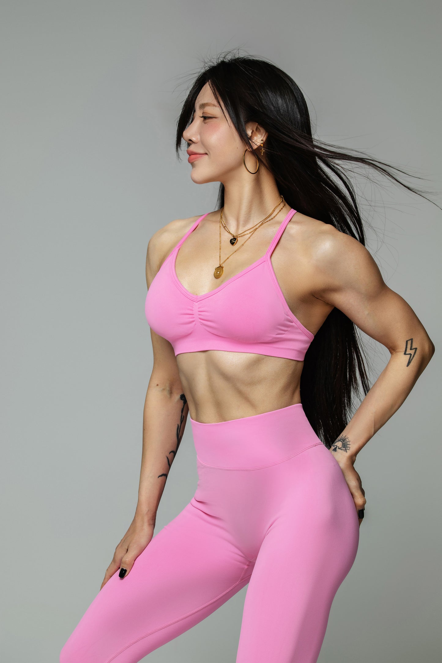 Reyna Women's Nude Feel Sports Set – Basic Bra & High-Waist Leggings